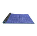 Sideview of Abstract Blue Modern Rug, abs1766blu