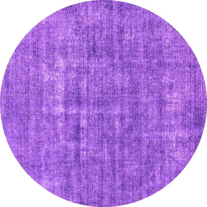 Round Machine Washable Abstract Purple Modern Area Rugs, wshabs1766pur
