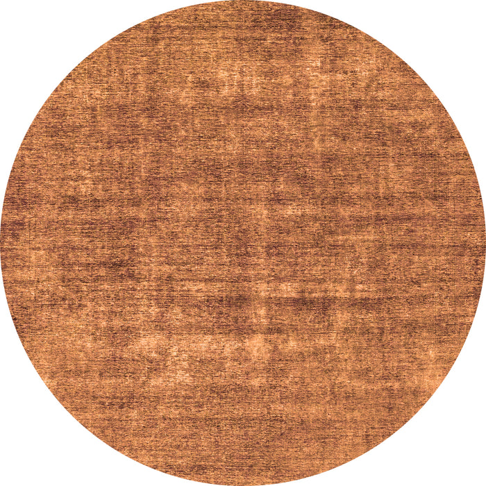 Round Abstract Orange Modern Rug, abs1766org