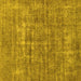 Square Machine Washable Abstract Yellow Modern Rug, wshabs1766yw