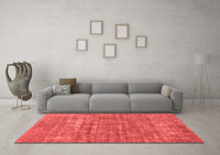 Machine Washable Abstract Red Modern Rug, wshabs1766red