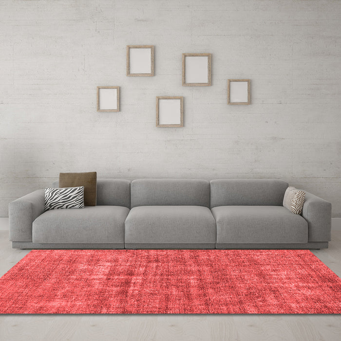 Modern Red Washable Rugs
