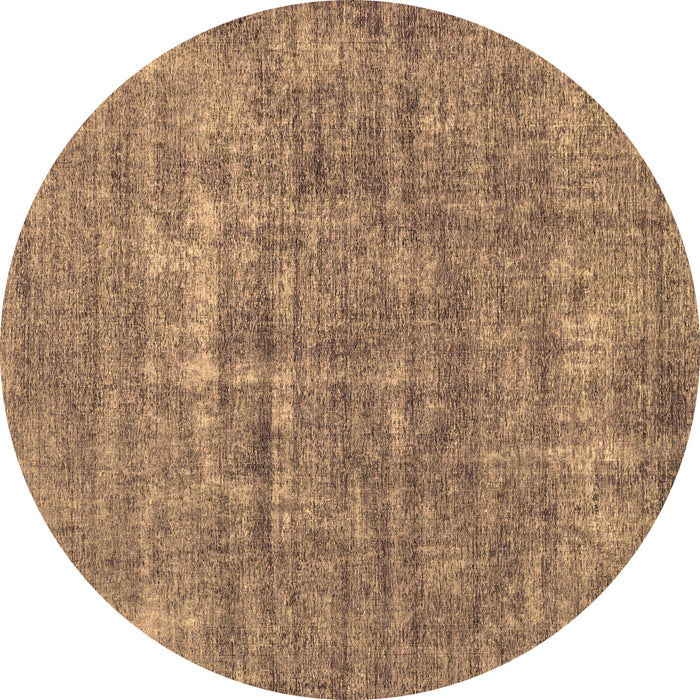 Round Abstract Brown Modern Rug, abs1766brn