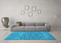 Machine Washable Abstract Light Blue Modern Rug, wshabs1766lblu