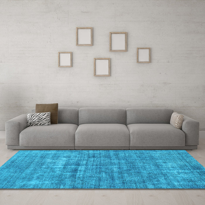 Machine Washable Abstract Light Blue Modern Rug in a Living Room, wshabs1766lblu