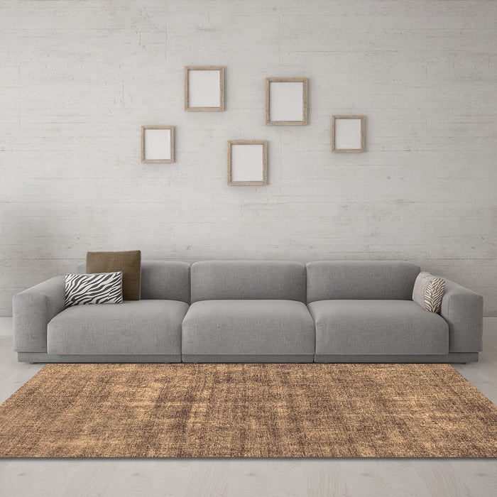 Machine Washable Abstract Brown Modern Rug in a Living Room,, wshabs1766brn