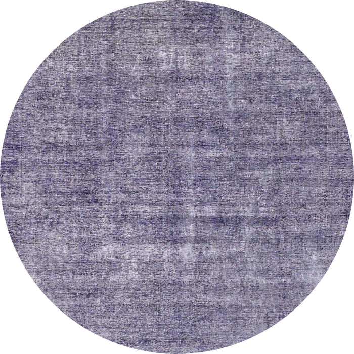 Round Machine Washable Abstract Blue Gray Rug, wshabs1766