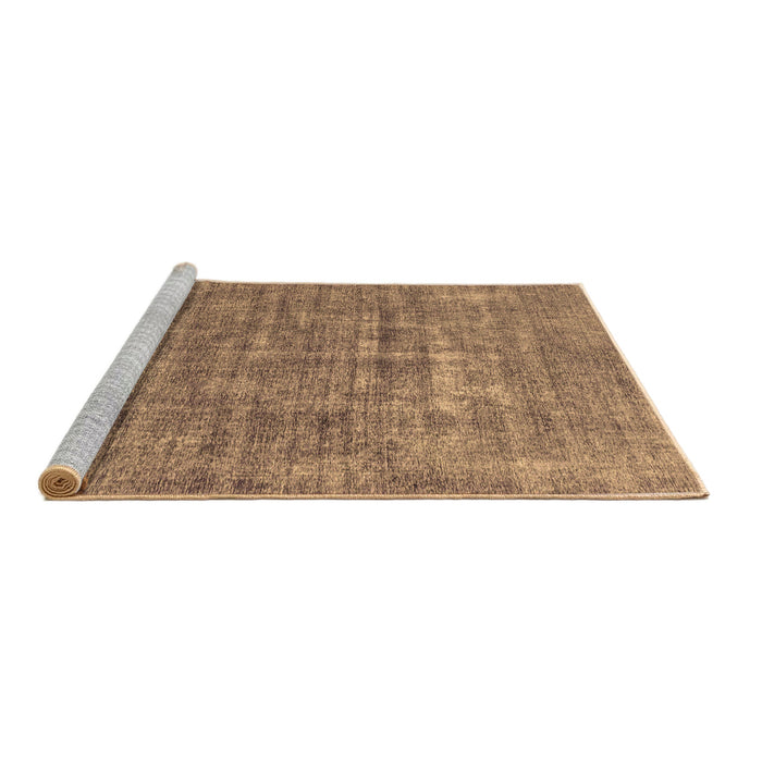 Sideview of Machine Washable Abstract Brown Modern Rug, wshabs1766brn