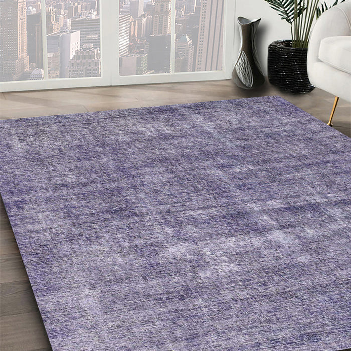 Machine Washable Abstract Blue Gray Rug in a Family Room, wshabs1766