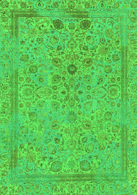 Abstract Green Modern Rug, abs1767grn