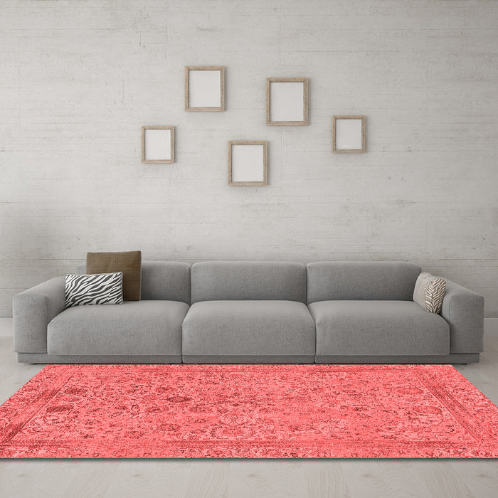Modern Red Washable Rugs