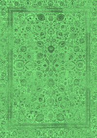 Abstract Emerald Green Modern Rug, abs1767emgrn