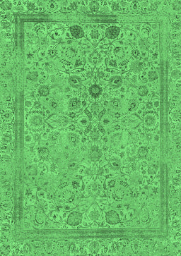Abstract Emerald Green Modern Rug, abs1767emgrn