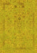 Abstract Yellow Modern Rug, abs1767yw