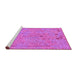 Sideview of Machine Washable Abstract Pink Modern Rug, wshabs1767pnk