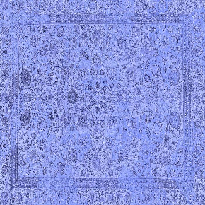Square Machine Washable Abstract Blue Modern Rug, wshabs1767blu