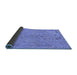 Sideview of Abstract Blue Modern Rug, abs1767blu