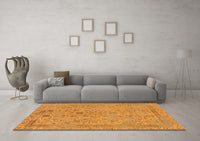 Machine Washable Abstract Orange Modern Rug, wshabs1767org