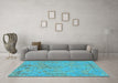 Machine Washable Abstract Light Blue Modern Rug in a Living Room, wshabs1767lblu