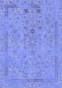 Abstract Blue Modern Rug, abs1767blu