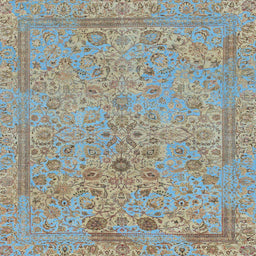 Square Abstract Khaki Green Modern Rug, abs1767
