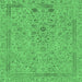 Square Abstract Emerald Green Modern Rug, abs1767emgrn