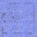 Square Abstract Blue Modern Rug, abs1767blu