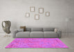 Machine Washable Abstract Pink Modern Rug in a Living Room, wshabs1767pnk