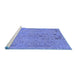 Sideview of Machine Washable Abstract Blue Modern Rug, wshabs1767blu