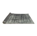 Sideview of Abstract Dark Gray Persian Rug, abs1768