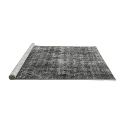 Sideview of Machine Washable Persian Gray Bohemian Rug, wshabs1768gry