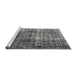 Sideview of Machine Washable Persian Gray Bohemian Rug, wshabs1768gry