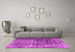Machine Washable Persian Pink Bohemian Rug in a Living Room, wshabs1768pnk