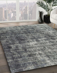 Abstract Dark Gray Persian Rug, abs1768