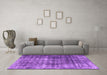 Machine Washable Persian Purple Bohemian Area Rugs in a Living Room, wshabs1768pur