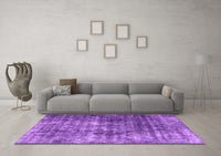 Machine Washable Persian Purple Bohemian Rug, wshabs1768pur