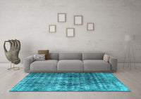 Machine Washable Persian Light Blue Bohemian Rug, wshabs1768lblu