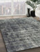 Machine Washable Abstract Dark Gray Rug in a Family Room, wshabs1768