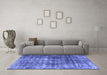 Machine Washable Persian Blue Bohemian Rug in a Living Room, wshabs1768blu