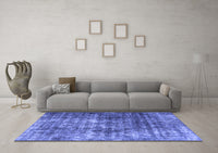 Machine Washable Persian Blue Bohemian Rug, wshabs1768blu