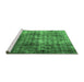 Sideview of Machine Washable Persian Emerald Green Bohemian Area Rugs, wshabs1768emgrn