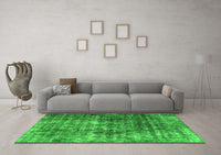 Machine Washable Persian Green Bohemian Rug, wshabs1768grn