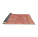 Sideview of Abstract Bright Orange Modern Rug, abs1769