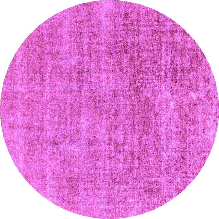 Round Abstract Purple Modern Rug, abs1769pur