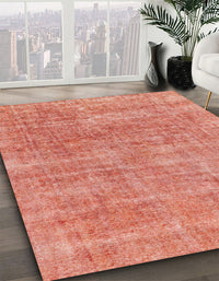 Abstract Bright Orange Modern Rug, abs1769