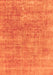 Machine Washable Abstract Orange Modern Area Rugs, wshabs1769org