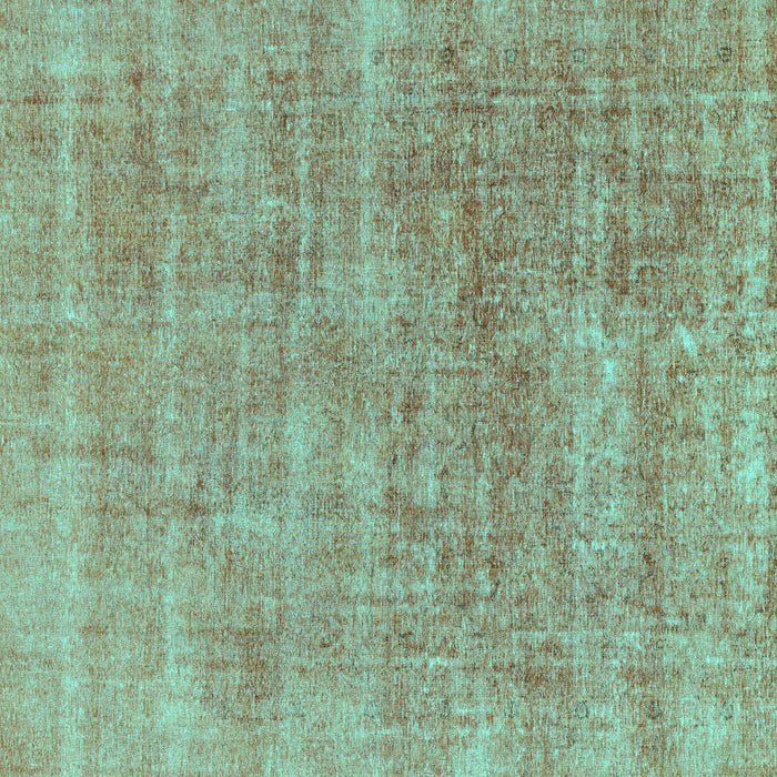 Square Machine Washable Abstract Turquoise Modern Area Rugs, wshabs1769turq