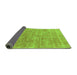 Sideview of Abstract Green Modern Rug, abs1769grn