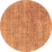 Round Abstract Brown Modern Rug, abs1769brn