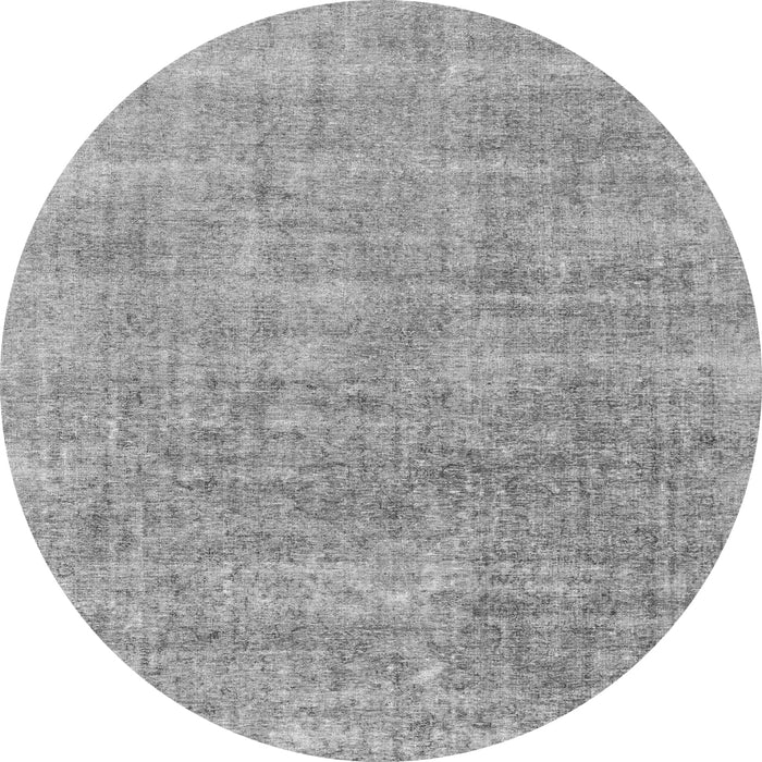 Round Machine Washable Abstract Gray Modern Rug, wshabs1769gry